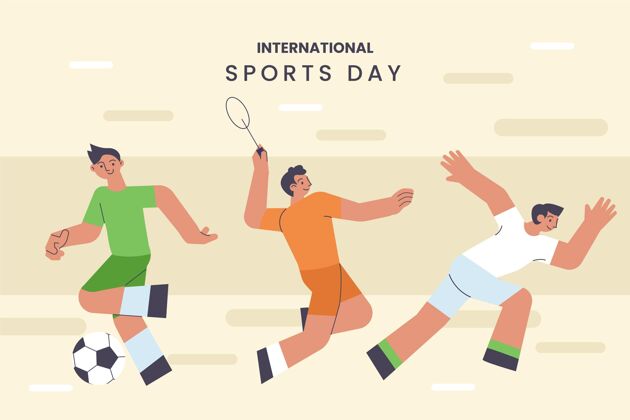 印尼印尼国家体育日插画比赛事件运动员