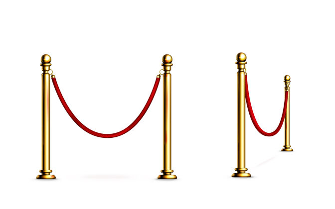剧院带绳索和金柱的栅栏 用于红毯或vip活动派对Vip演出