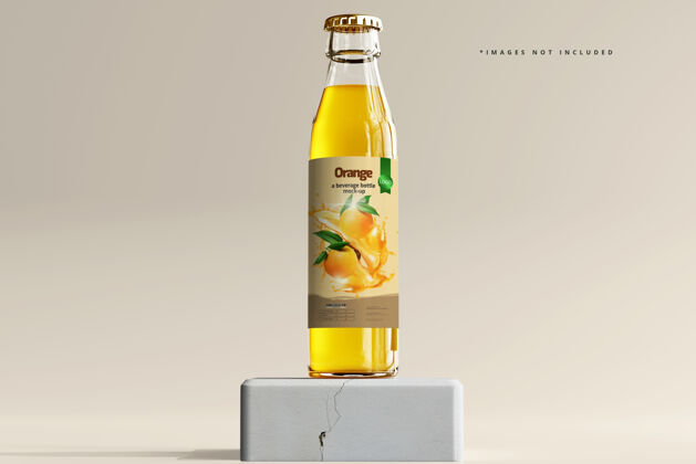 标签玻璃饮料瓶模型果汁专业砖