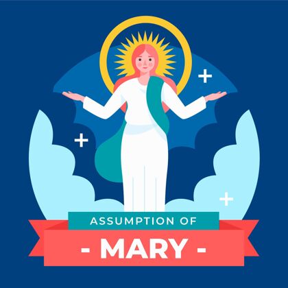 平面设计玛丽的平淡假设神圣圣母玛利亚教