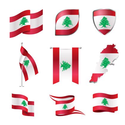 包装黎巴嫩国旗包共和布景写实