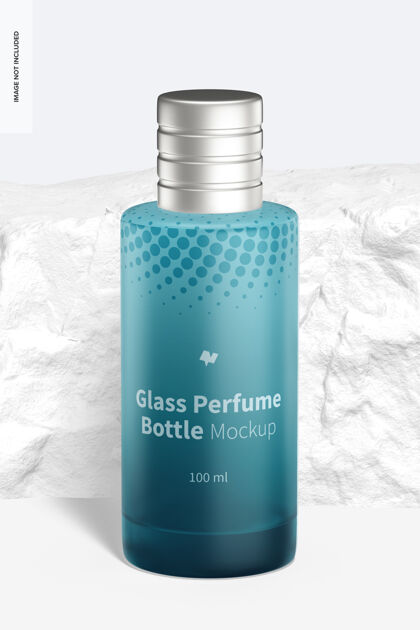 玻璃100毫升玻璃香水瓶模型 前视图香水玻璃瓶透明