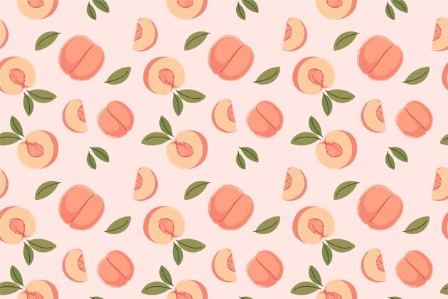 平面设计桃花图案设计水果图案装饰图案
