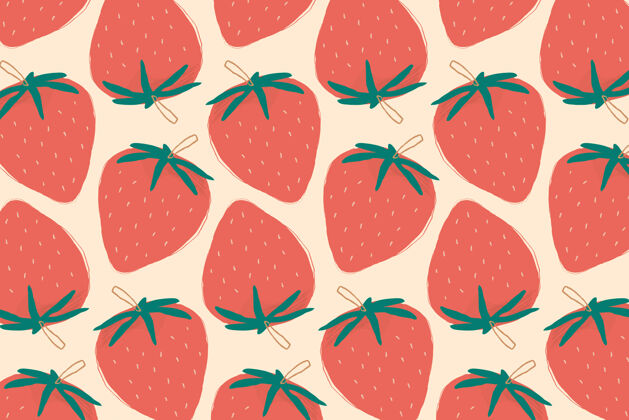 草莓无缝草莓图案粉彩背景背景设计背景图案