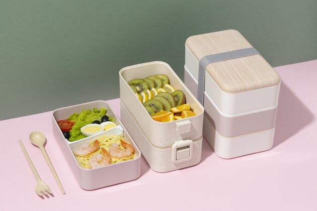 东方日本便当盒组成午餐小吃容器