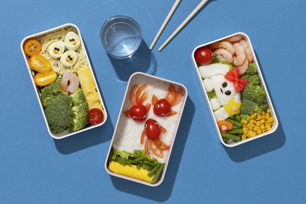 日本美味的便当盒烹饪食品健康