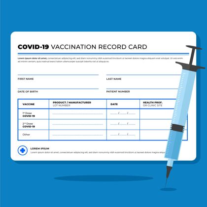 记录卡扁平冠状病毒疫苗记录卡感染大流行流感