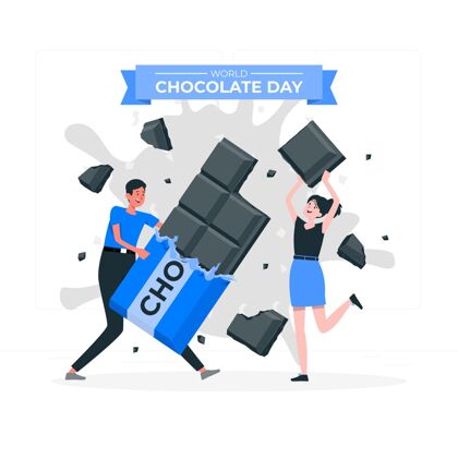 巧克力棒世界巧克力日？概念图巧克力甜点庆典