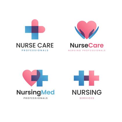 医疗平面设计护士标志收集公司品牌商业