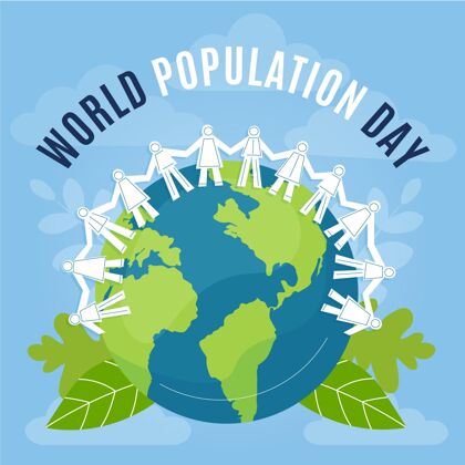 全球人口世界人口日插画问题手绘人口日