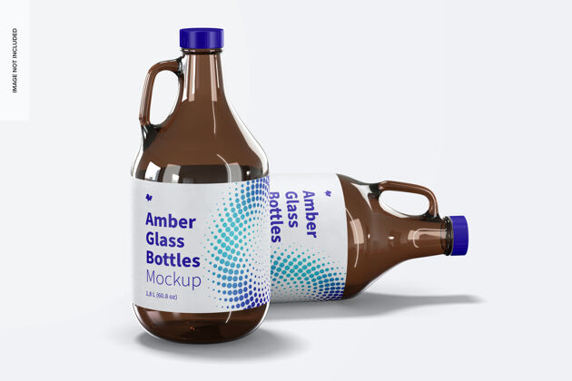 模型琥珀玻璃瓶与处理罐子模型玻璃瓶储存饮料瓶