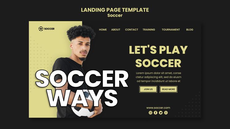 网页模板与男性球员足球登录页模板登录页模板足球锦标赛