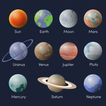 科学卡通行星位于太阳系 与太空隔绝天文学恒星水星