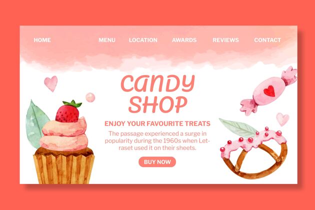 美味糖果店登录页模板美味网页模板糖果