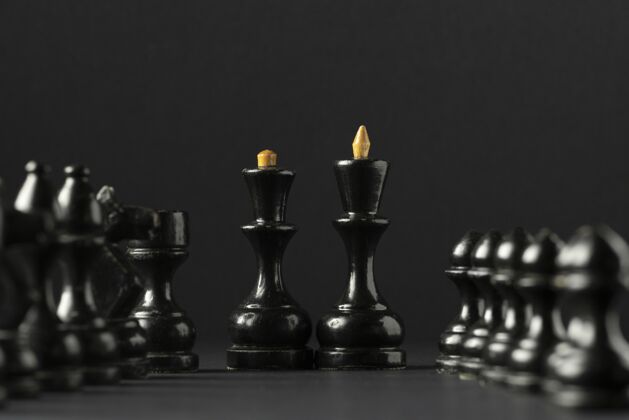 棋盘黑底黑棋雕像黑战略