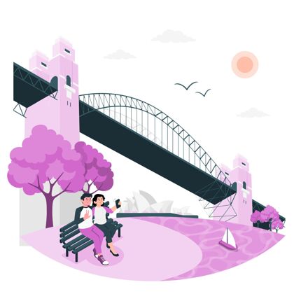 度假悉尼概念图城市旅行目的地