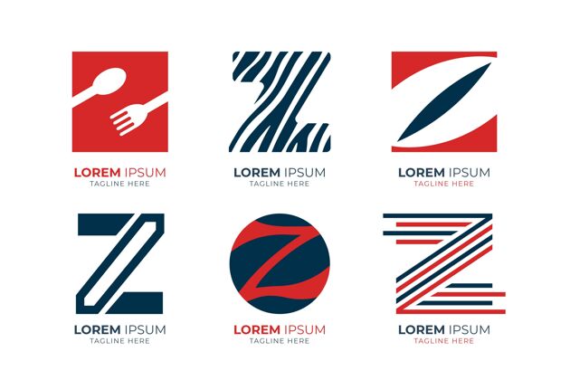 企业平面设计z字母标志模板包品牌字母z平面设计