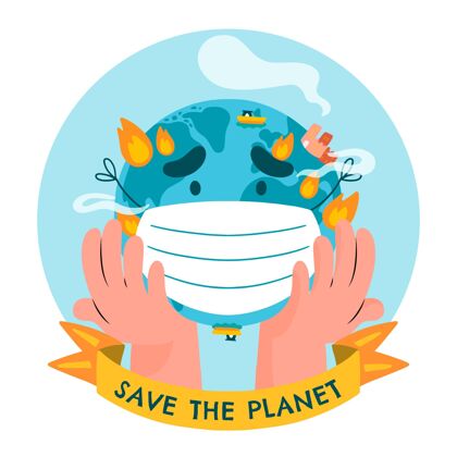 环境日手绘世界环境日拯救地球插图动物国际生态