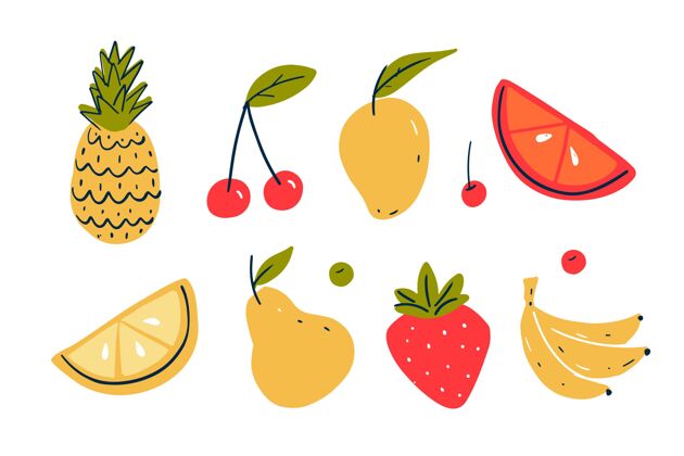 水果包装手绘水果系列水果营养美味