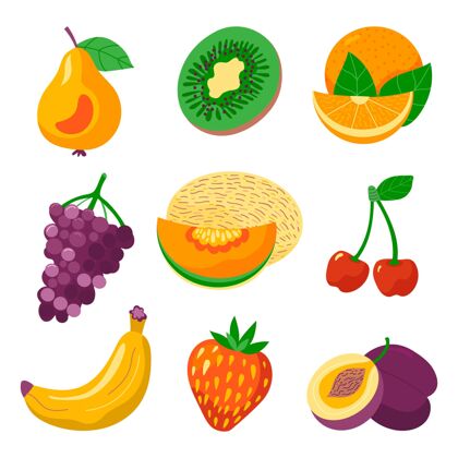 水果有机扁桃系列食品分类有机平面