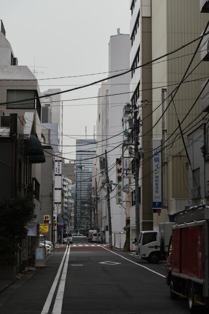 街道美丽的日本城市白天白天日本路面