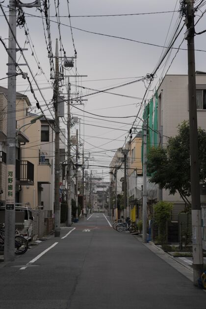 日本空日本街自行车建筑城市城市