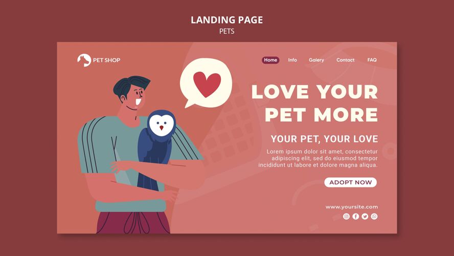 动物领养宠物登录页登陆页国内网页模板