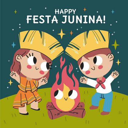 活动手绘festajunina插图收获巴西传统