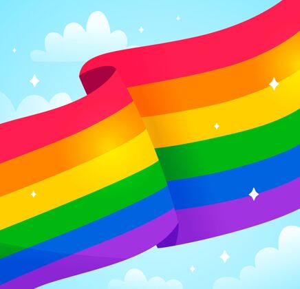 变性人扁平骄傲日旗插图平面双性恋同性恋