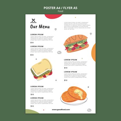 烹饪食物菜单海报模板印刷模板美味美食