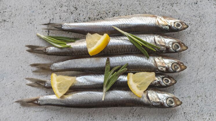 烹饪健康海味俯瞰图生的分类美食