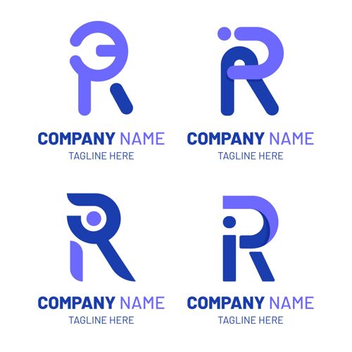 企业一套平面r标志模板标志品牌企业标识