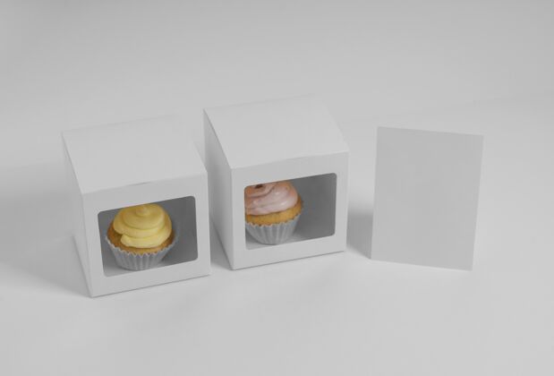 面包房美味的纸杯蛋糕模型美味小吃包装