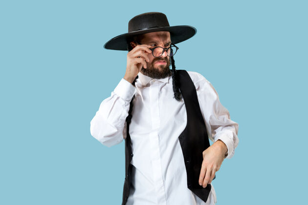 男性一个年轻的东正教犹太男子的画像犹太教希伯来语以色列