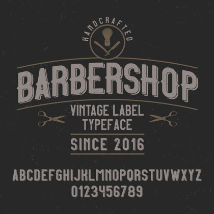 理发师复古字体命名为barbershop.good字体使用任何复古标志类型西方复古