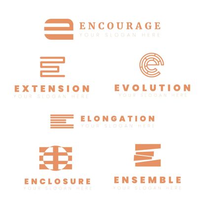 品牌平面e标志模板集合标识企业标识公司标识