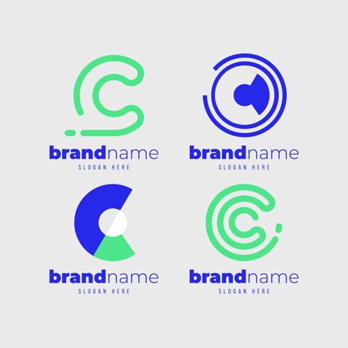Corporate平面设计c标志模板集合品牌企业标识Company