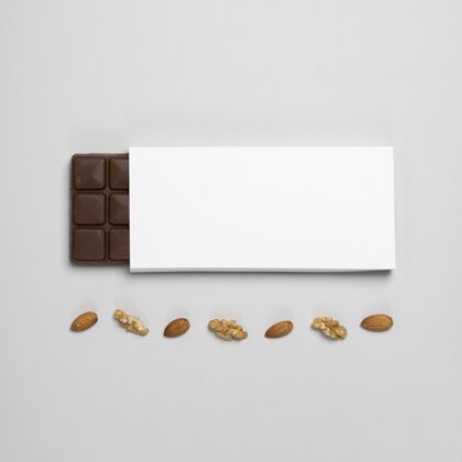 标签巧克力包装模型巧克力棒标签模型俯视图