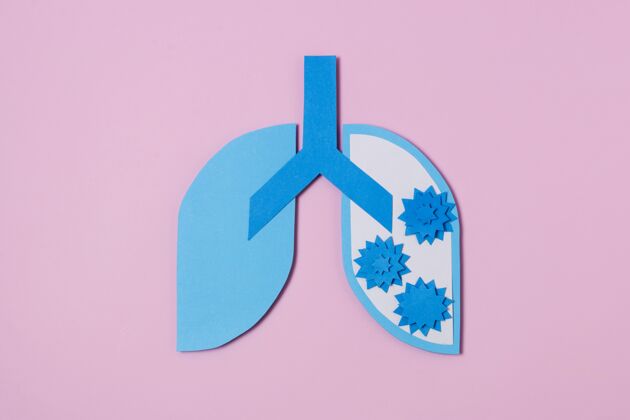 疾病蓝色纸肺的Covid概念分类健康病毒