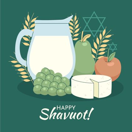 希伯来语手绘沙佛插图犹太手绘庆祝