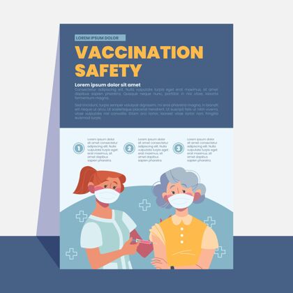 传单模板冠状病毒疫苗接种传单疫苗有机平面设计
