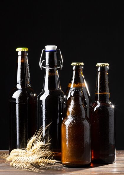 有机前视图美味的美国啤酒品种营养酒吧食品