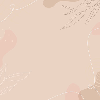 粉色米色植物图案背景可爱纹理艺术