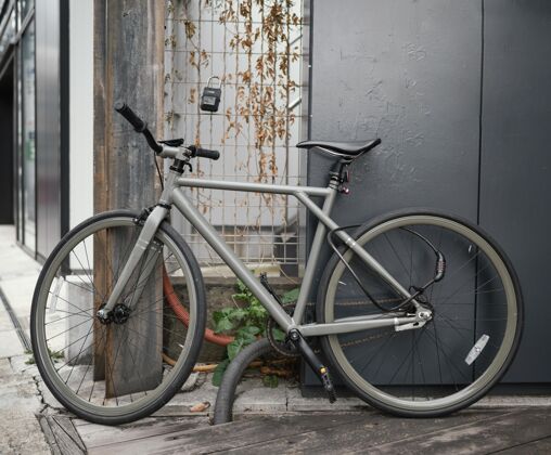 骑行复古灰色自行车黑色细节生活方式运动活动