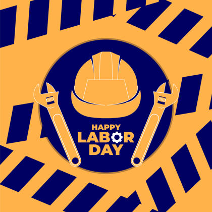 营销国际劳动节 5月1日国际工人节 带头盔插图工人警告工具