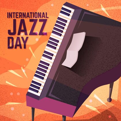 音乐会手绘国际爵士日插画国际活动节日