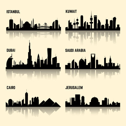 外部中东城市集合城镇建筑城市