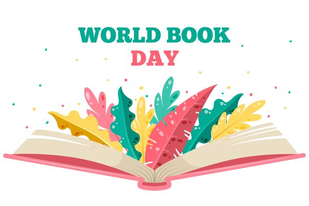 庆祝手绘世界图书日插图小说国际阅读