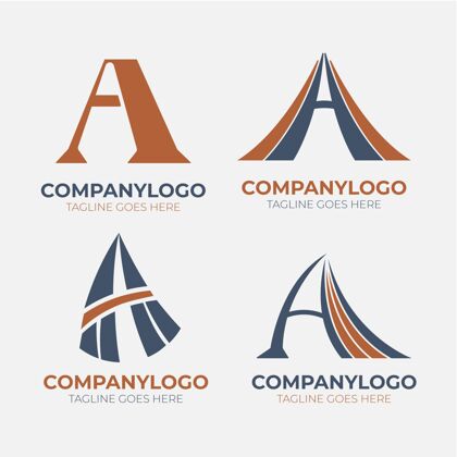 Collection平面设计一个标志收集标签行CorporateAbcd