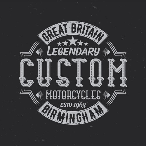 Logo复古标签与字母组成BritainFrameCustom